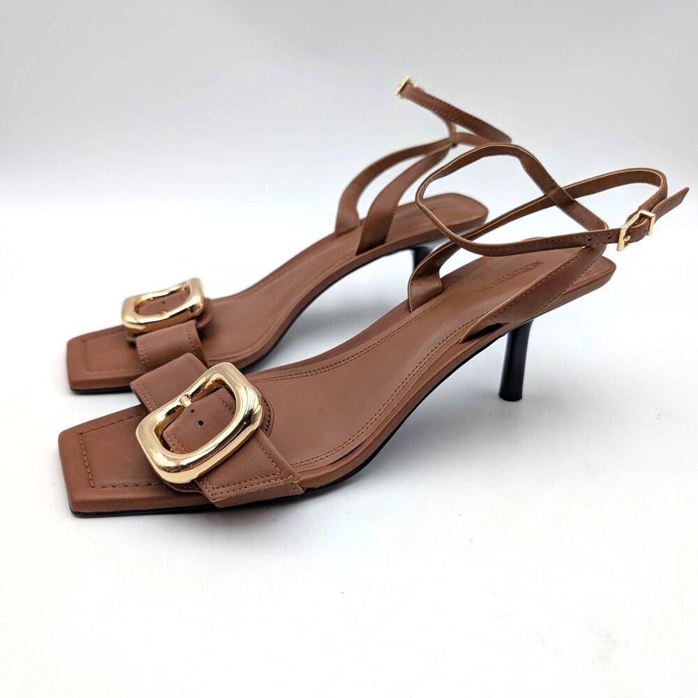 Nordstrom Simone Ankle Strap Heel Sandals Women's Coffee Size US10M EU40